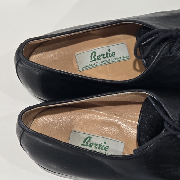 Bertie | Black Leather & Calf Hair Oxford Derby Dress Shoes | Men’s Size 10 main image 13